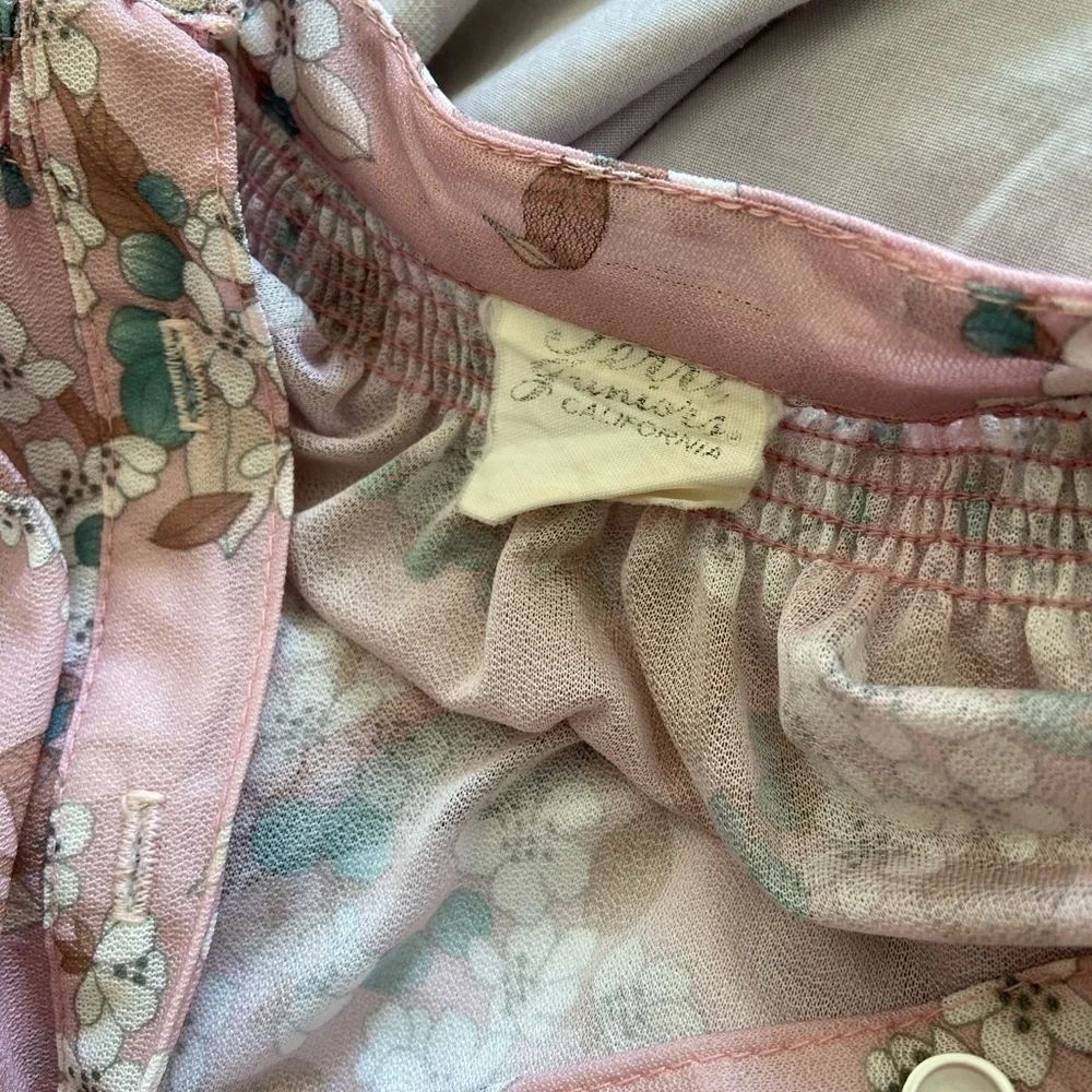 Vintage Terri Juniors California Floral Blush Dress